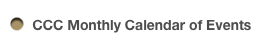CCC Monthly Calendar of Events